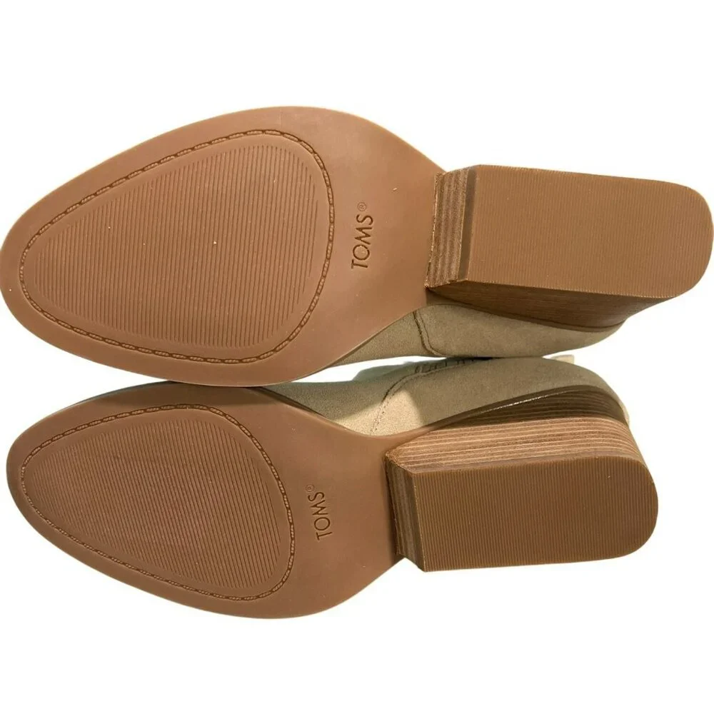 Toms Noa Tan Oatmeal Suede Ankle Boots Size 8.5 New in Box
